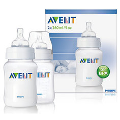 Бутылочки для кормления Classic, 260 мл, РР, 2 шт.,  AVENT
