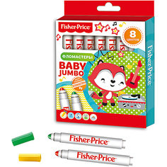 Фломастеры детские "Baby Jumbo" с закругленным наконечником, 8 цветов, Fisher Price Limpopo