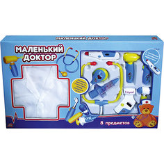 Игровой набор Abtoys "Маленький доктор" с халатом, 8 предметов