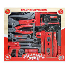 Игровой набор Abtoys "Помогаю папе" Набор инструментов, 30 предметов