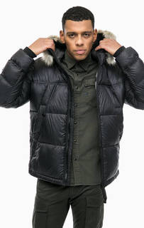 Короткий демисезонный пуховик с меховой отделкой G Star RAW