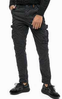 Хлопковые брюки карго цвета хаки Superdry