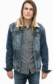 Синяя джинсовая куртка Superdry