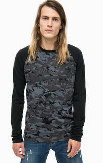 Тонкий хлопковый свитшот с камуфляжным принтом Superdry