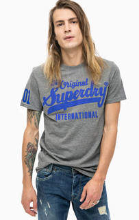 Хлопковая футболка с круглым вырезом Superdry