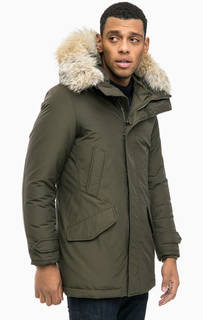 Хлопковая парка с меховой отделкой Woolrich