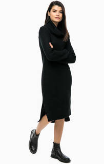 Черное вязаное платье-свитер Alcott