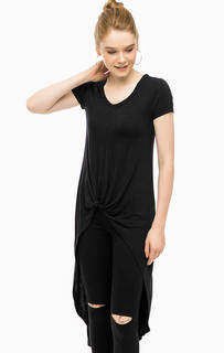 Черная туника-футболка из вискозы Alcott