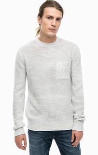 Серый свитер с карманом Alcott