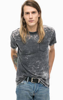 Серая футболка с нагрудным карманом Alcott