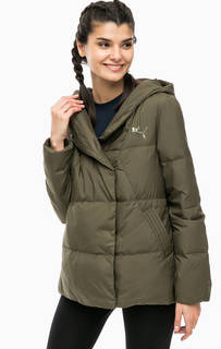 Короткий пуховик цвета хаки Puma