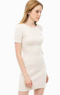 Приталенное трикотажное платье из хлопка U.S. Polo Assn.