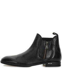 Черные кожаные полусапоги Pepe Jeans