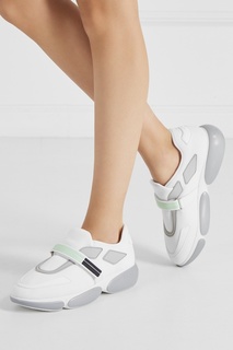 Белые кроссовки из текстиля Cluodbust Prada