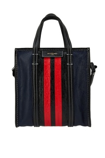 Кожаная сумка с полосками Bazar Shopper S Balenciaga