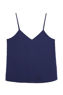 Синий атласный топ T Skirt