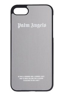 Зеркальный чехол для iPhone 7 серебряный Palm Angels