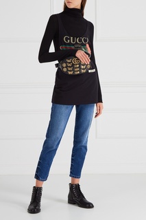 Хлопковый топ с логотипом Gucci