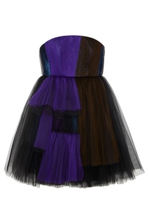Платье из драпированной сетки Delpozo
