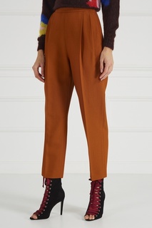 Оранжевые брюки со складками Delpozo