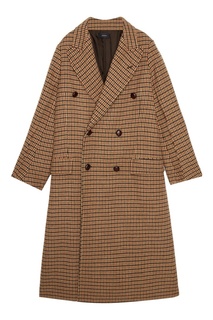 Двубортное пальто в клетку Joseph