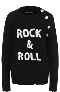 Кашемировый пуловер с контрастной надписью Zadig&amp;Voltaire Zadig&Voltaire