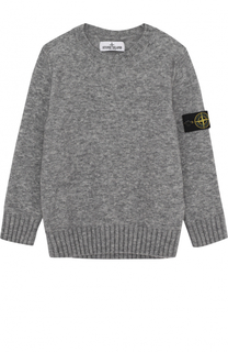 Пуловер джерси с нашивкой Stone Island