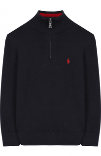 Хлопковый свитер с логотипом бренда Polo Ralph Lauren