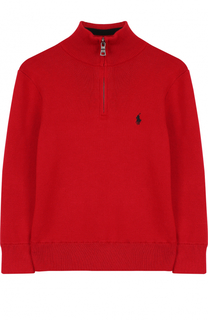 Хлопковый свитер с логотипом бренда Polo Ralph Lauren