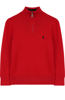 Хлопковый свитер с логотипом бренда Polo Ralph Lauren