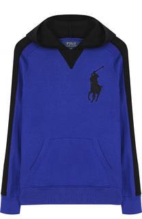 Хлопковое худи с логотипом бренда Polo Ralph Lauren