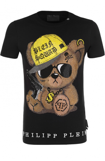 Хлопковая футболка с отделкой Philipp Plein
