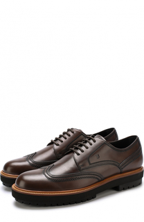 Кожаные дерби на толстой подошве Tod’s Tods