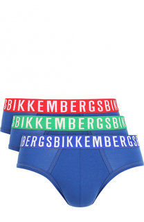 Комплект из трех хлопковых брифов с широкой резинкой Dirk Bikkembergs