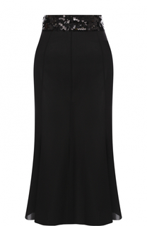 Однотонная юбка-миди с пайетками Dolce &amp; Gabbana