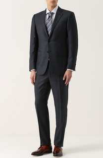 Шерстяной костюм с пиджаком на двух пуговицах Ermenegildo Zegna