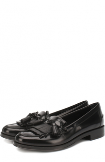 Кожаные лоферы с бантом и бахромой Tod’s Tods