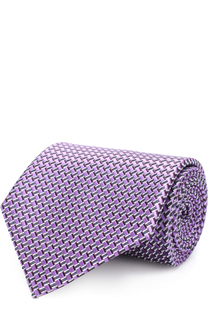 Шелковый галстук с узором Ermenegildo Zegna