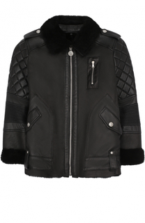 Укороченная дубленка из овчины Armani Junior