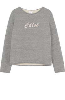 Хлопковый свитшот с вышивкой Chloé