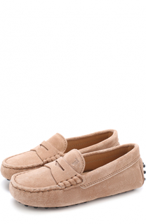 Замшевые мокасины с перемычкой Tod’s Tods