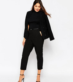 Брюки-сигареты с поясом ASOS CURVE - Черный