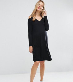 Вязаное платье для беременных из смешанного кашемира ASOS Maternity - Черный