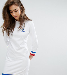 Трикотажное платье с трехцветной отделкой Le Coq Sportif эксклюзивно для ASOS - Белый
