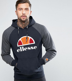 Худи с крупным логотипом и рукавами реглан Ellesse - Черный