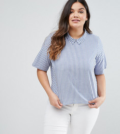 Рубашка в полоску с короткими рукавами Junarose - Мульти