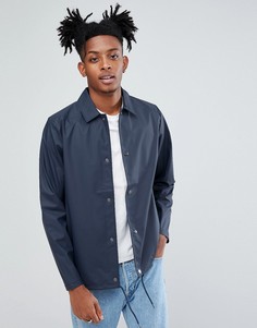 Непромокаемая спортивная куртка темно-синего цвета Rains - Темно-синий