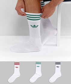 3 пары белых однотонных носков adidas Originals CE4991 - Белый