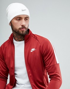 Белая шапка-бини с металлическим логотипом Nike 803734-100 - Белый