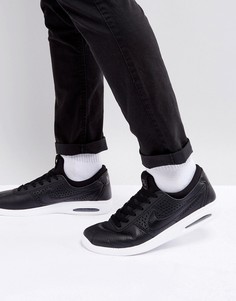 Черные кожаные кроссовки Nike SB Bruin Max Vapor 923111-001 - Черный